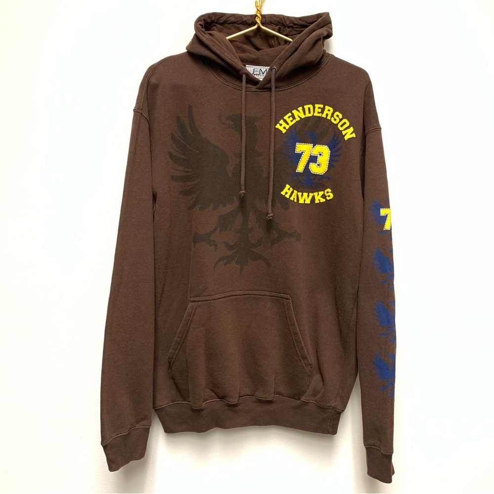 Vintage Y2K Hoodie Sweatshirt Size Medium Phoenix Brown Skater‎ Grunge 90s